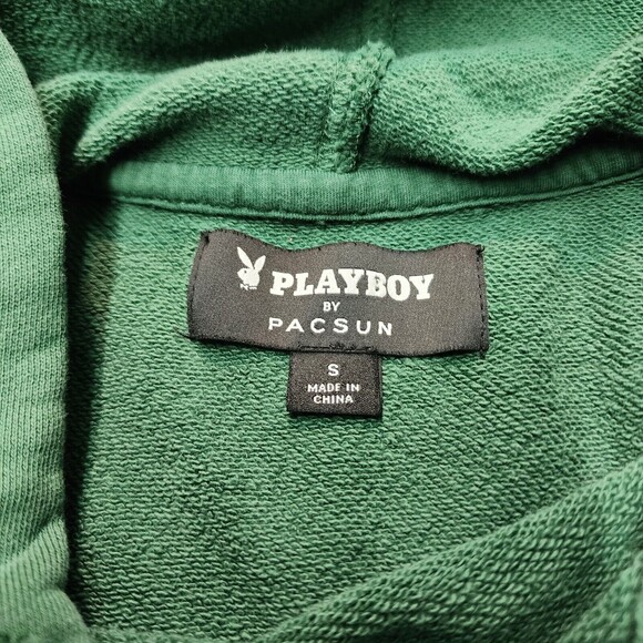 Pacsun Men's Playboy Green Pullover Hoodie Size S - Picture 5 of 12